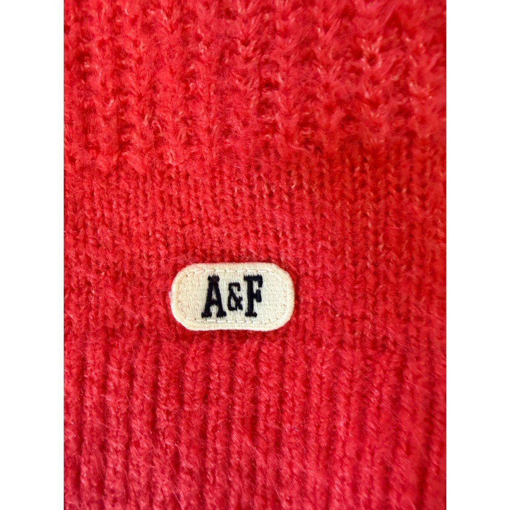 Abercrombie & Fitch Womens  Ribbed‎ Knit Hooded Sweater Cropped Size XS Preppy - Picture 4 of 10
